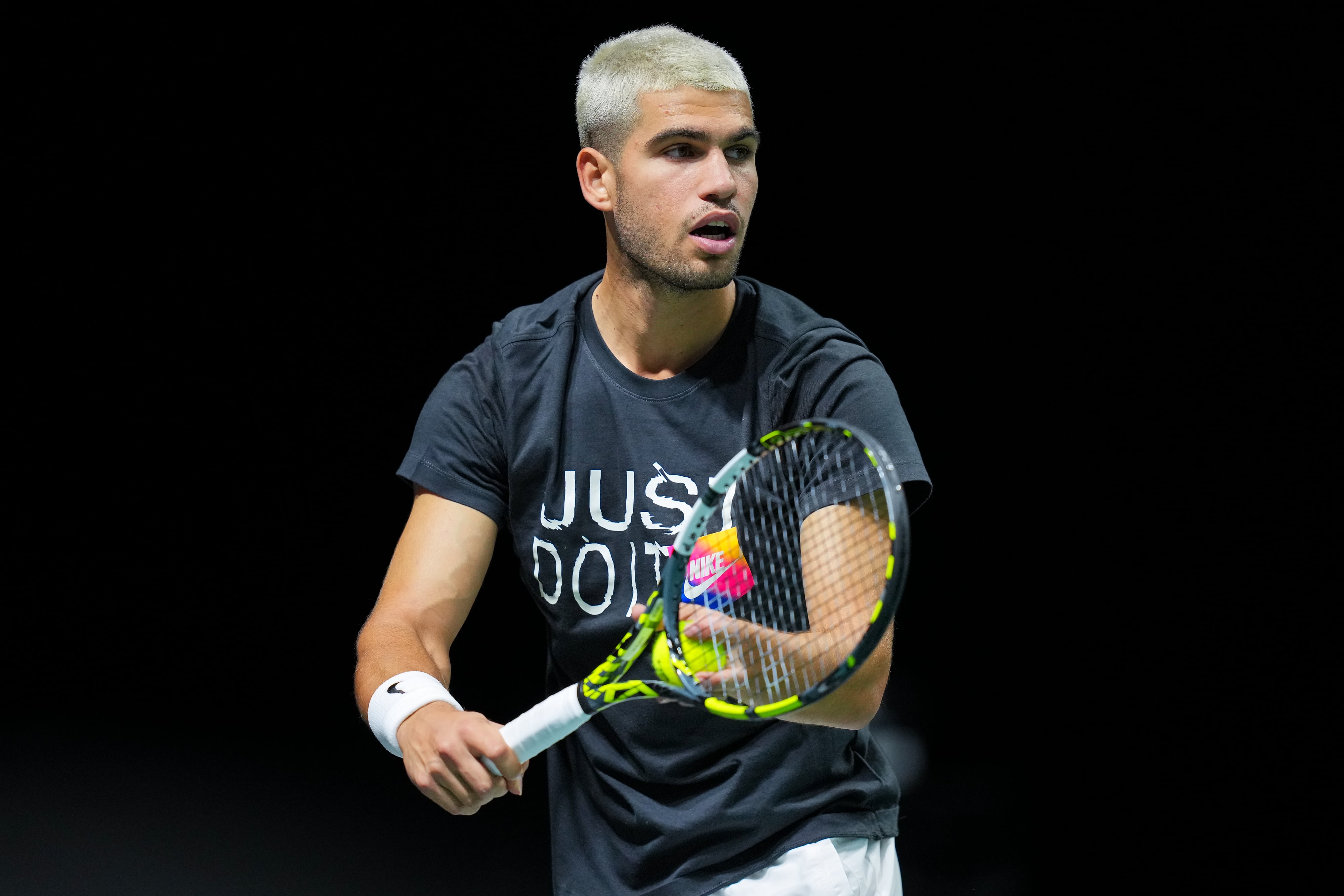 Carlos Alcaraz, antes de debutar en París-Bercy