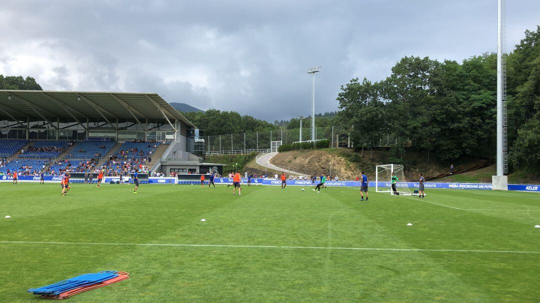 Imagen de un entrenamiento en Zubieta esta pretemporada