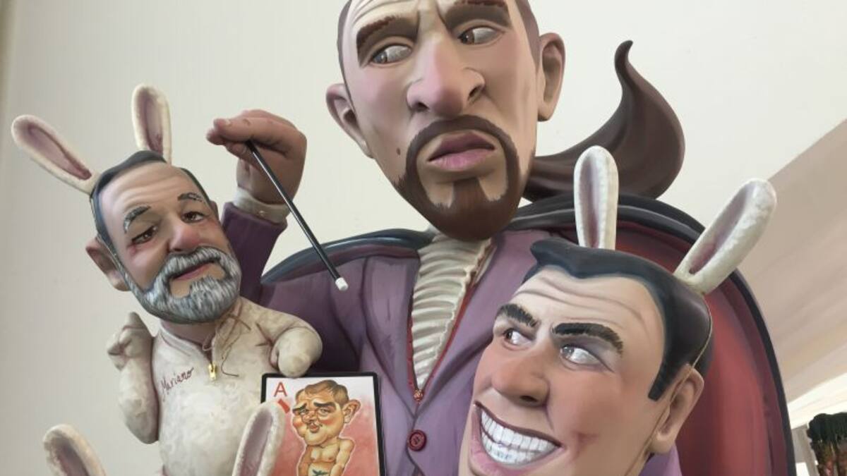 Rajoy, Sánchez, Iglesias y Rivera juntos en Fallas