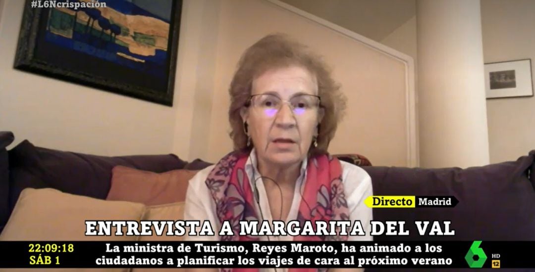 La viróloga del CSIC, Margarita del Val, es entrevistada en &#039;laSexta Noche&#039;.