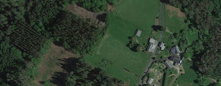 Parroquia de Faeira, en As Pontes, donde cayó el globo de Betanzos.