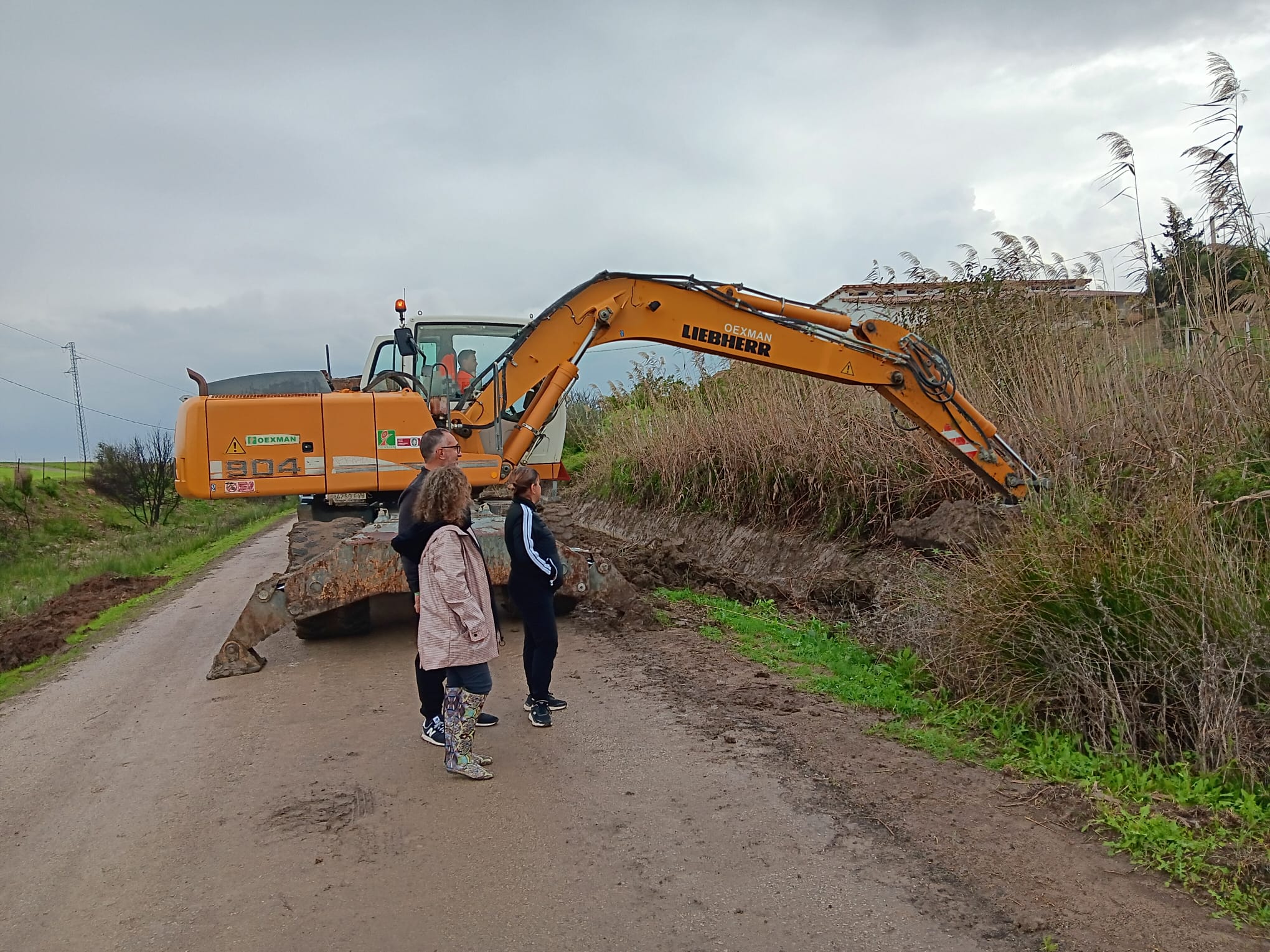 Trabajo de reparación de los daños de la DANA en Rajamancera