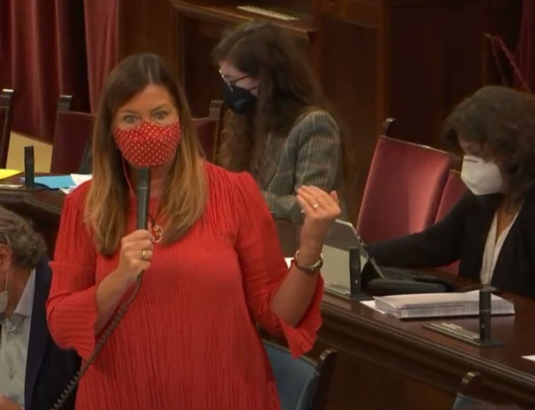 Imagen de la retransmisión del pleno del Parlament