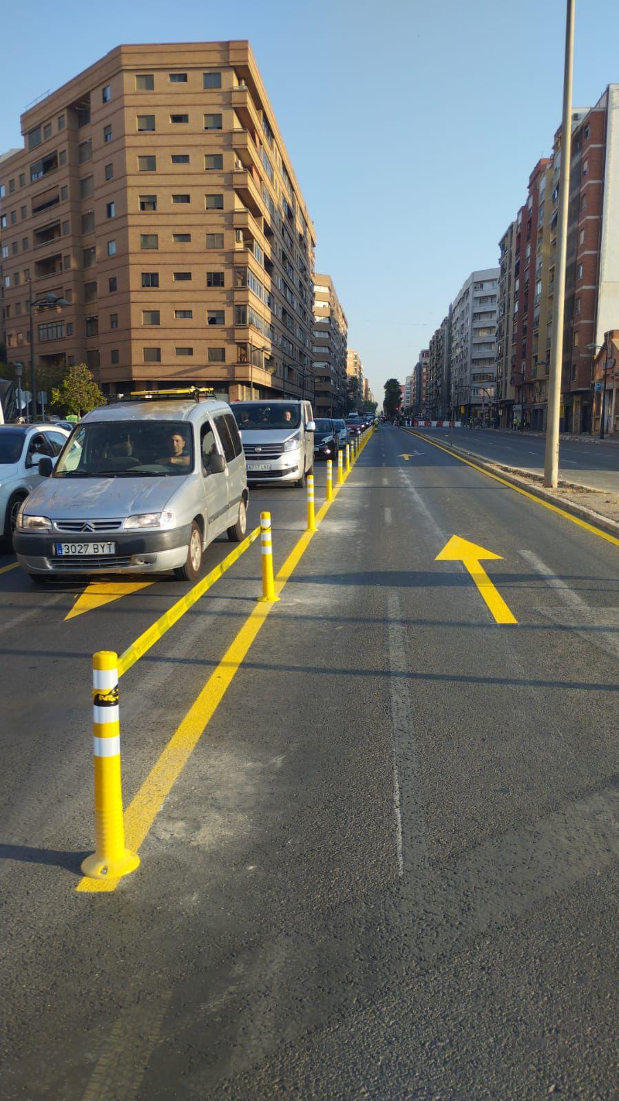 Inicio de las obras de la avenida Pérez Galdós de València.