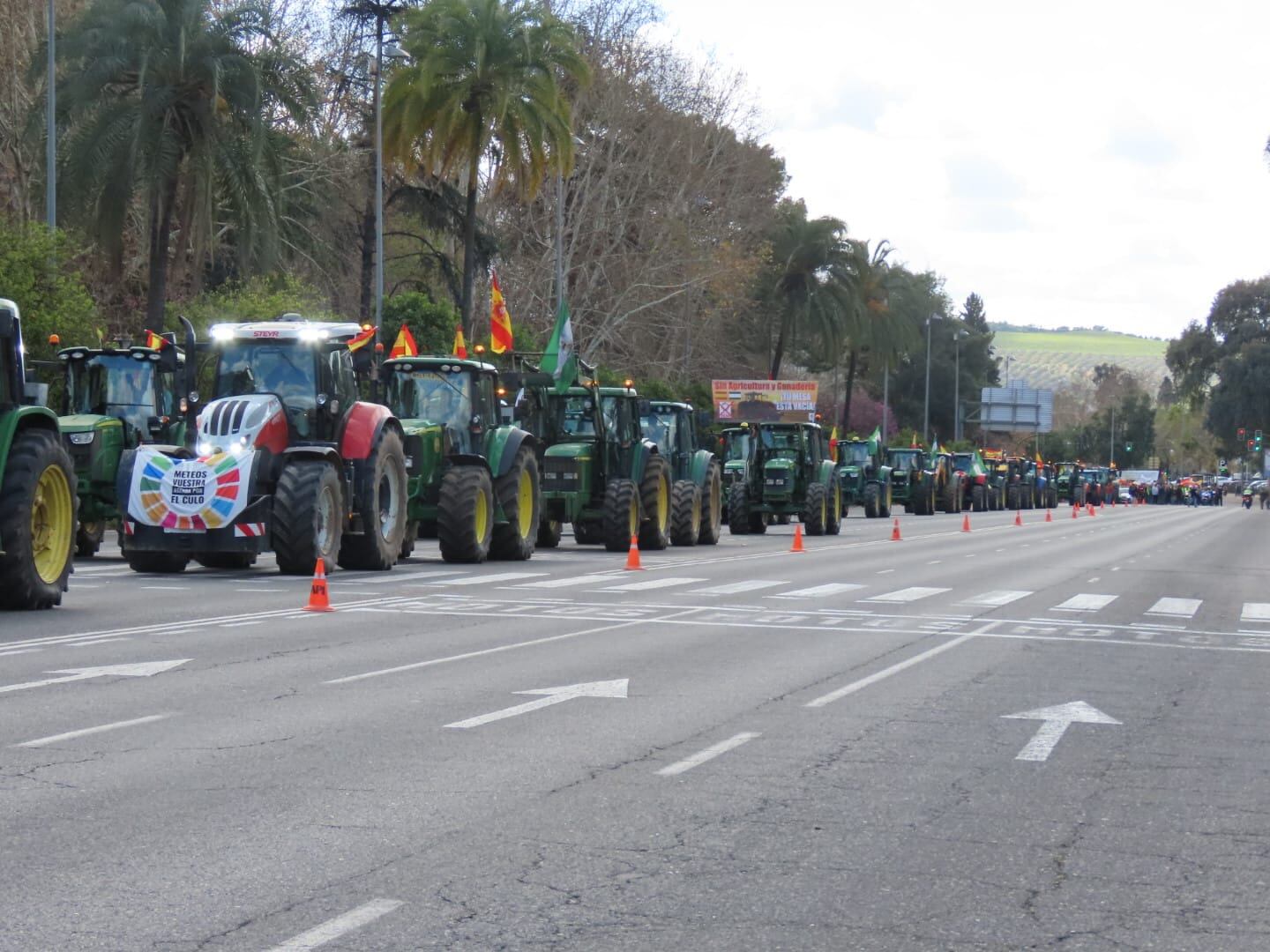 Tractorada y protesta a pie convocada por la asociación Agacor  por las calles de Córdoba