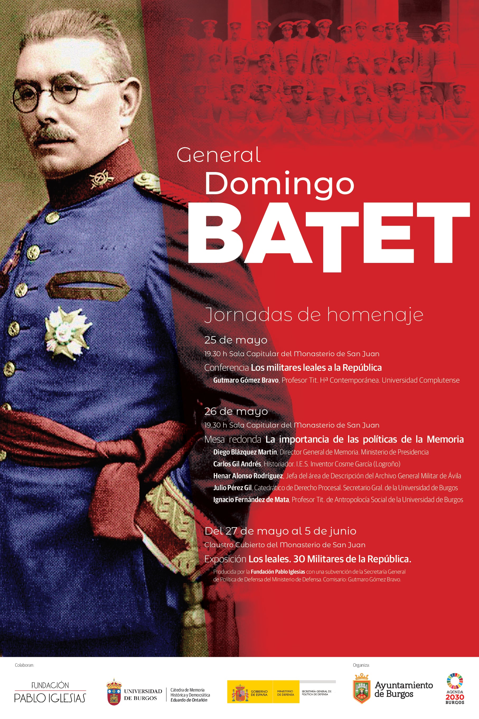 Cartel homenaje al general republicano Domingo Batet