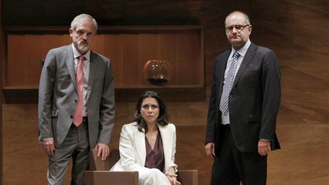 Los tres actores protagonistas de &#039;Desclasificados&#039;, escrita y dirigida por Pere Riera.