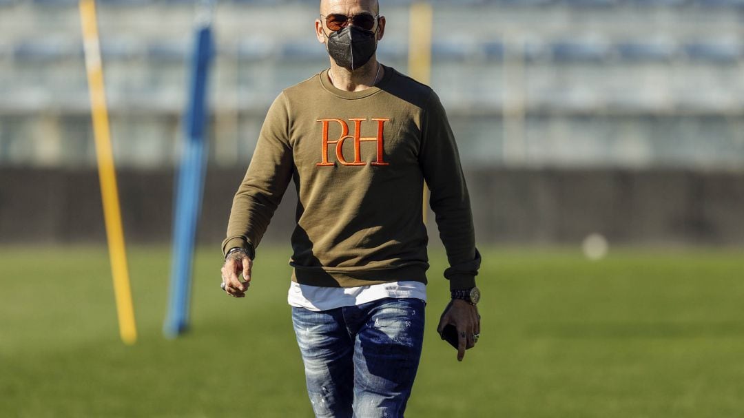 El director deportivo del Málaga, Manolo Gaspar, en La Rosaleda