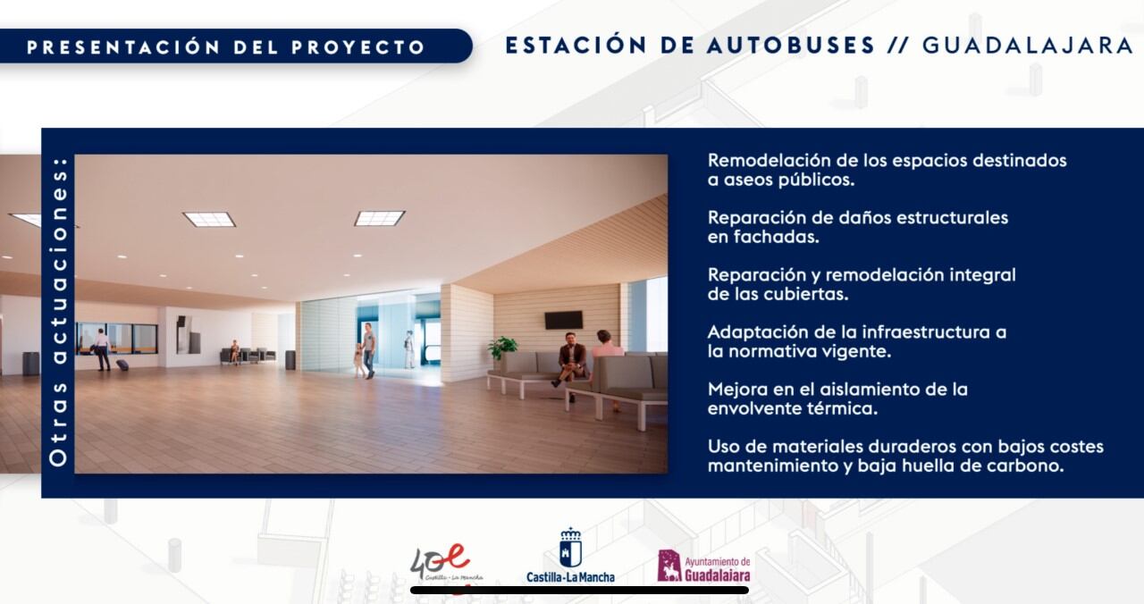 Proyecto del interior de la Estación de Autobuses de Guadalajara