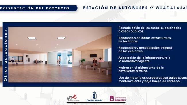 Proyecto del interior de la Estación de Autobuses de Guadalajara