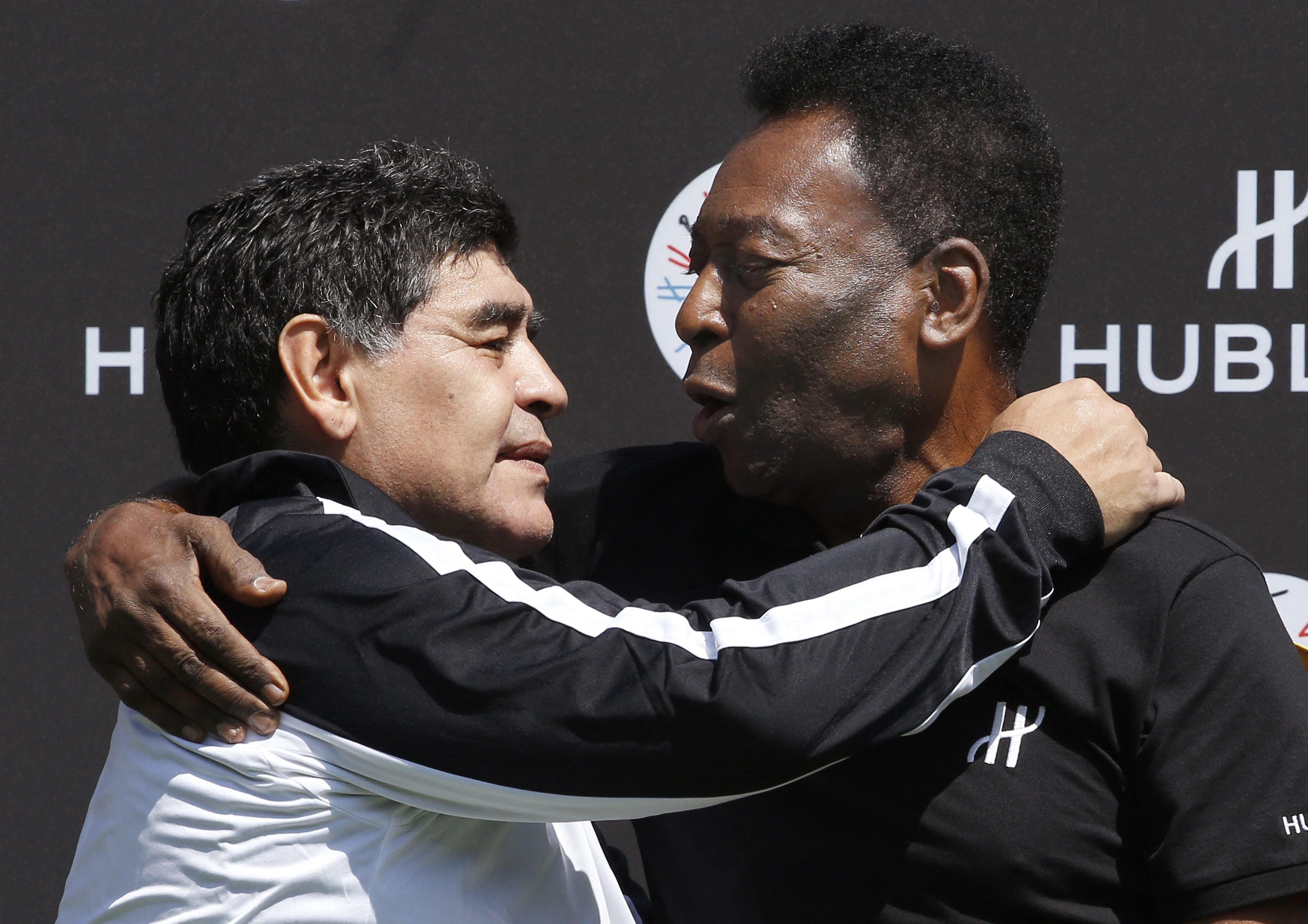 Maradona y Pelé en una imagen de archivo