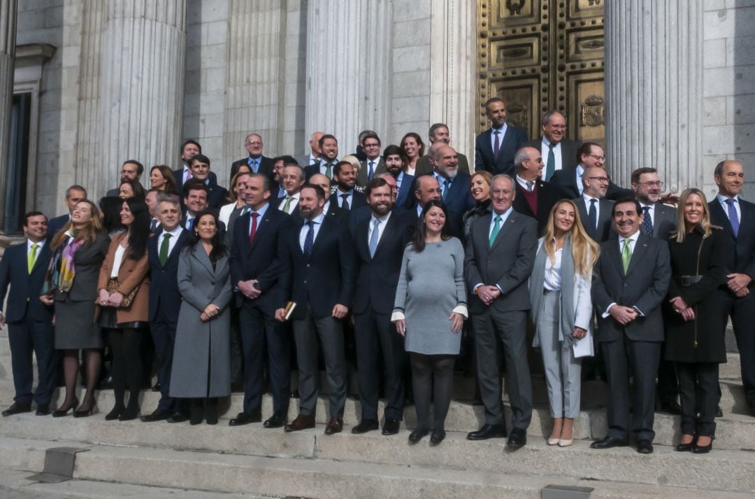 Los diputados de Vox en el Congreso. 