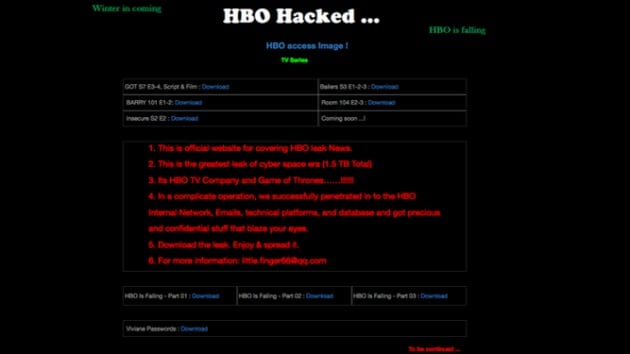 Así es Winter Leak, la página que han creado los hackers de HBO