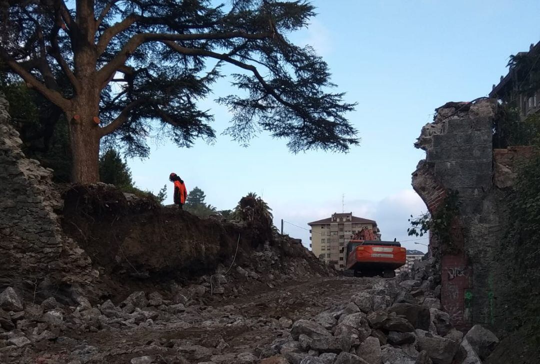 Obras de los túneles de Ocharan.