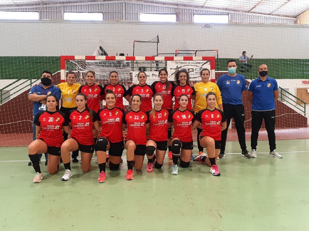 Jugadoras y cuerpo técnico del Lanzarote Zonzamas.
