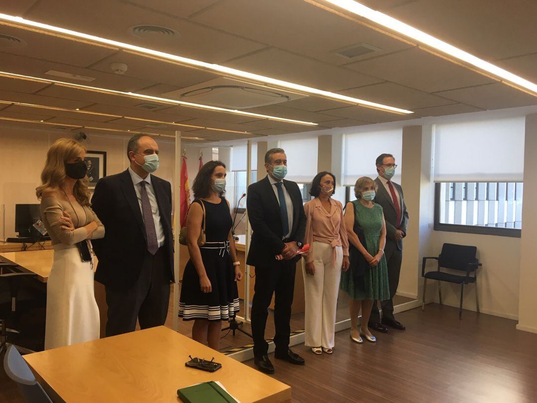 El Consejero madrileño de Justicia esta mañana en los juzgados de Lo Social