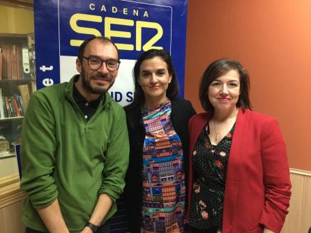 Federico Cavagnini, María Barahona y Marta Burgos, durante la entrevista en &#039;Hoy por Hoy&#039;