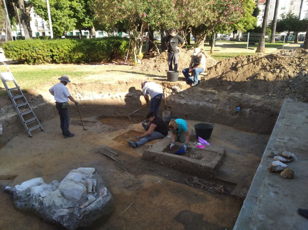 Excavaciones realizadas en el Parque Scouts de Jerez