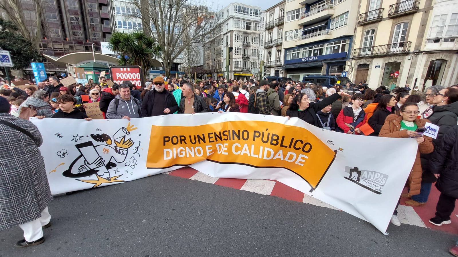 Manifestación en A Coruña por la educación pública
