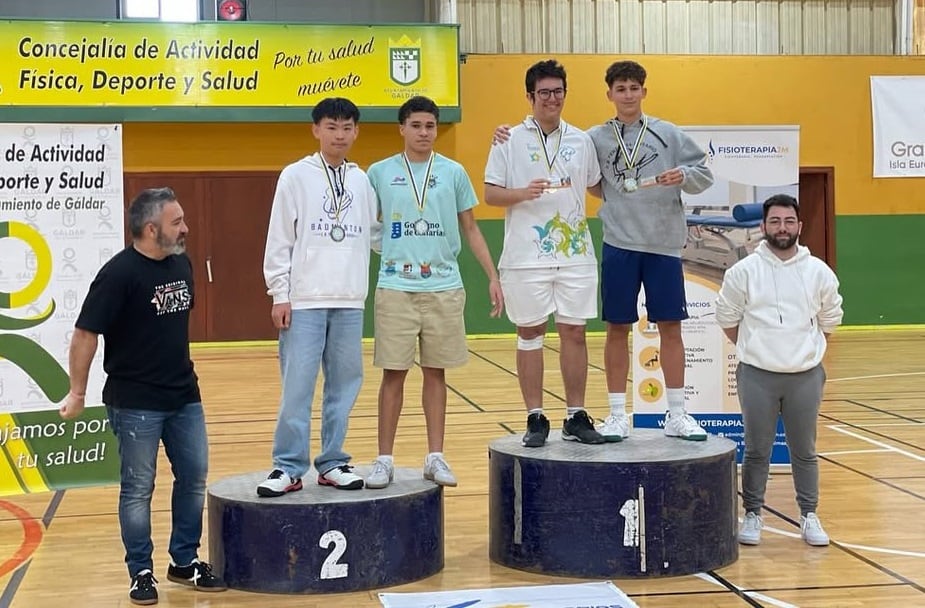 El lanzaroteño Adrián Carabali en el tercer cajón del podio del TOP TTR Gáldar.