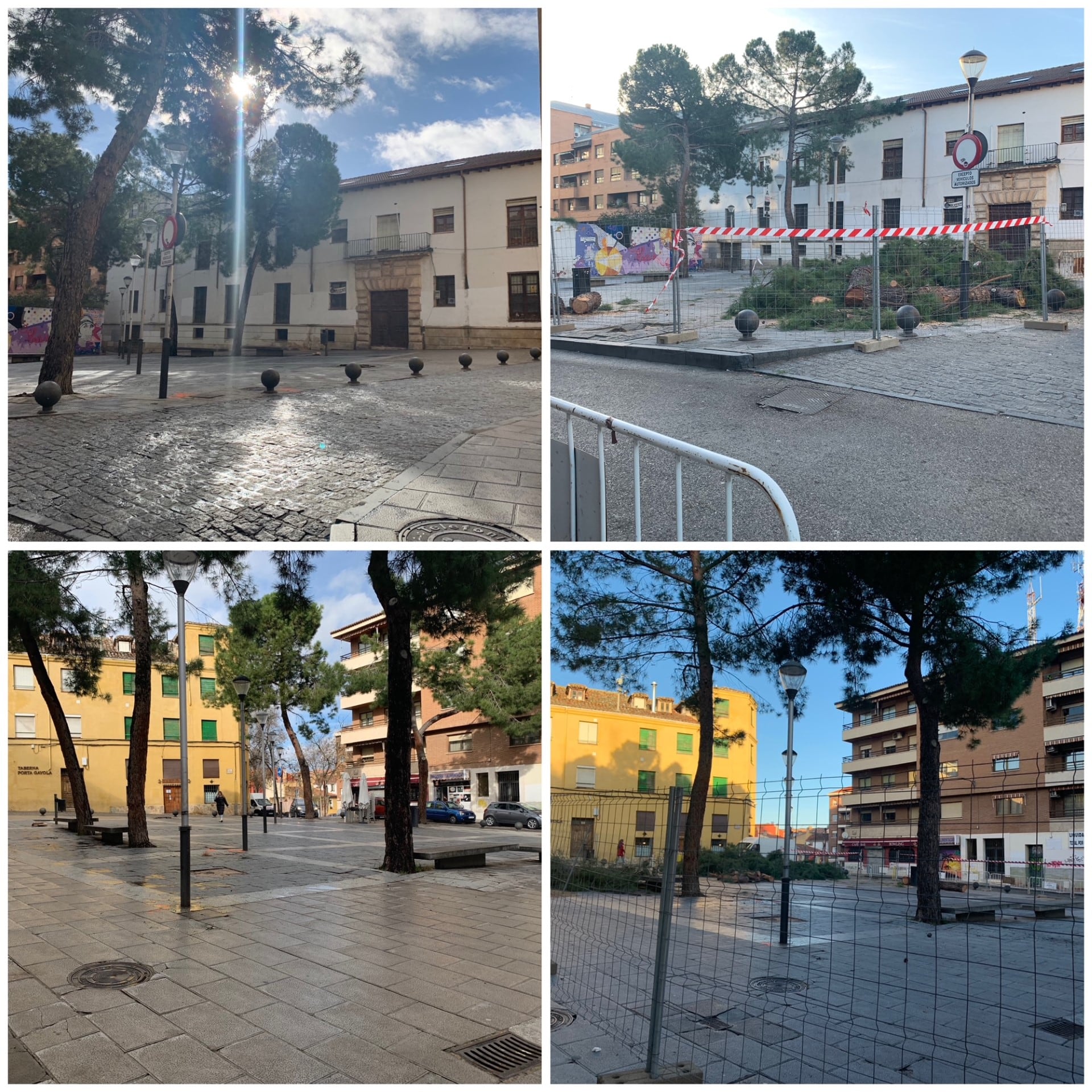 Antes y después en la plaza de San Esteban