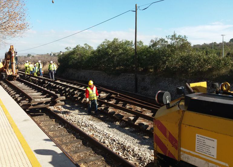 Obras de modernización del TRAM.