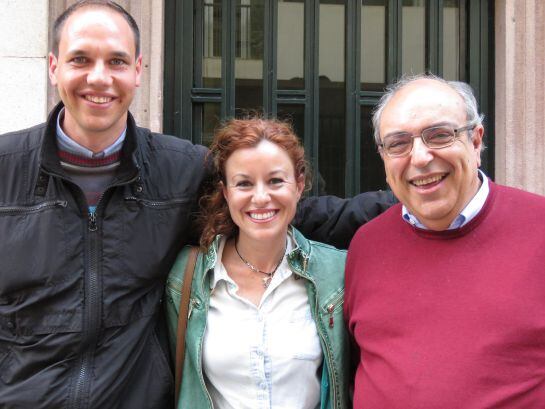 Miguel, Gema y Antonio, alumno, gerente y presidente de Funlabor