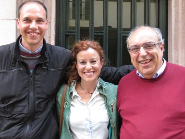 Miguel, Gema y Antonio, alumno, gerente y presidente de Funlabor