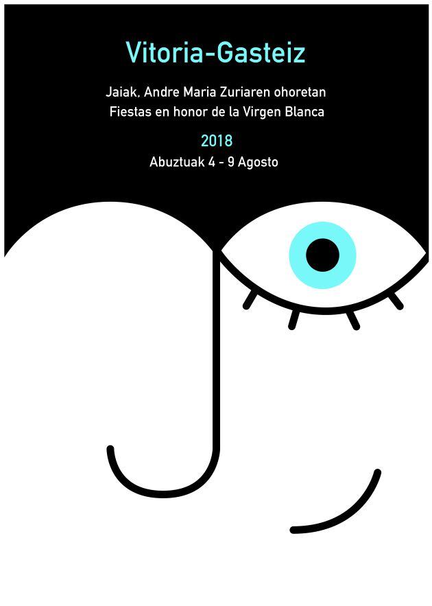 Cartel ganador de las Fiestas de la Virgen Blanca 2018