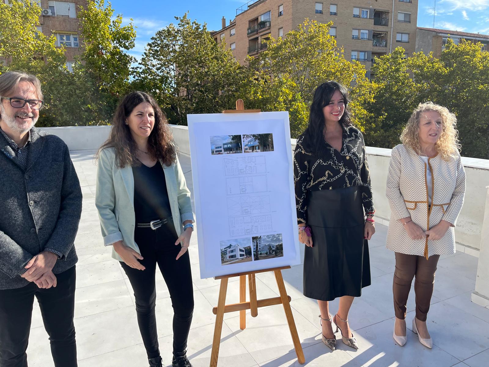 Rodríguez, Comenge, Orduna y Oliván durante la presentación