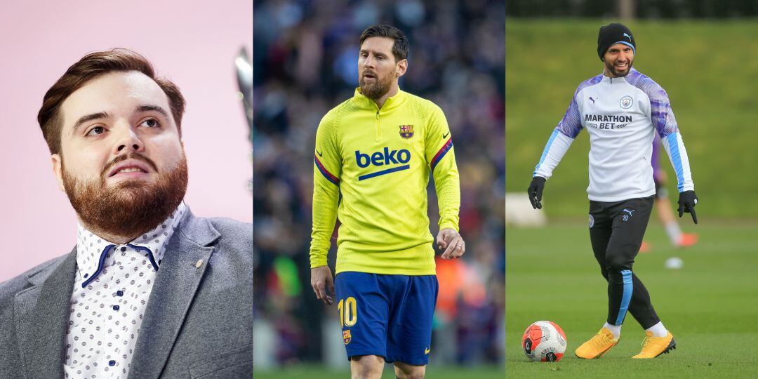 Ibai Llanos, Leo Messi y el &#039;Kun&#039; Agüero. 