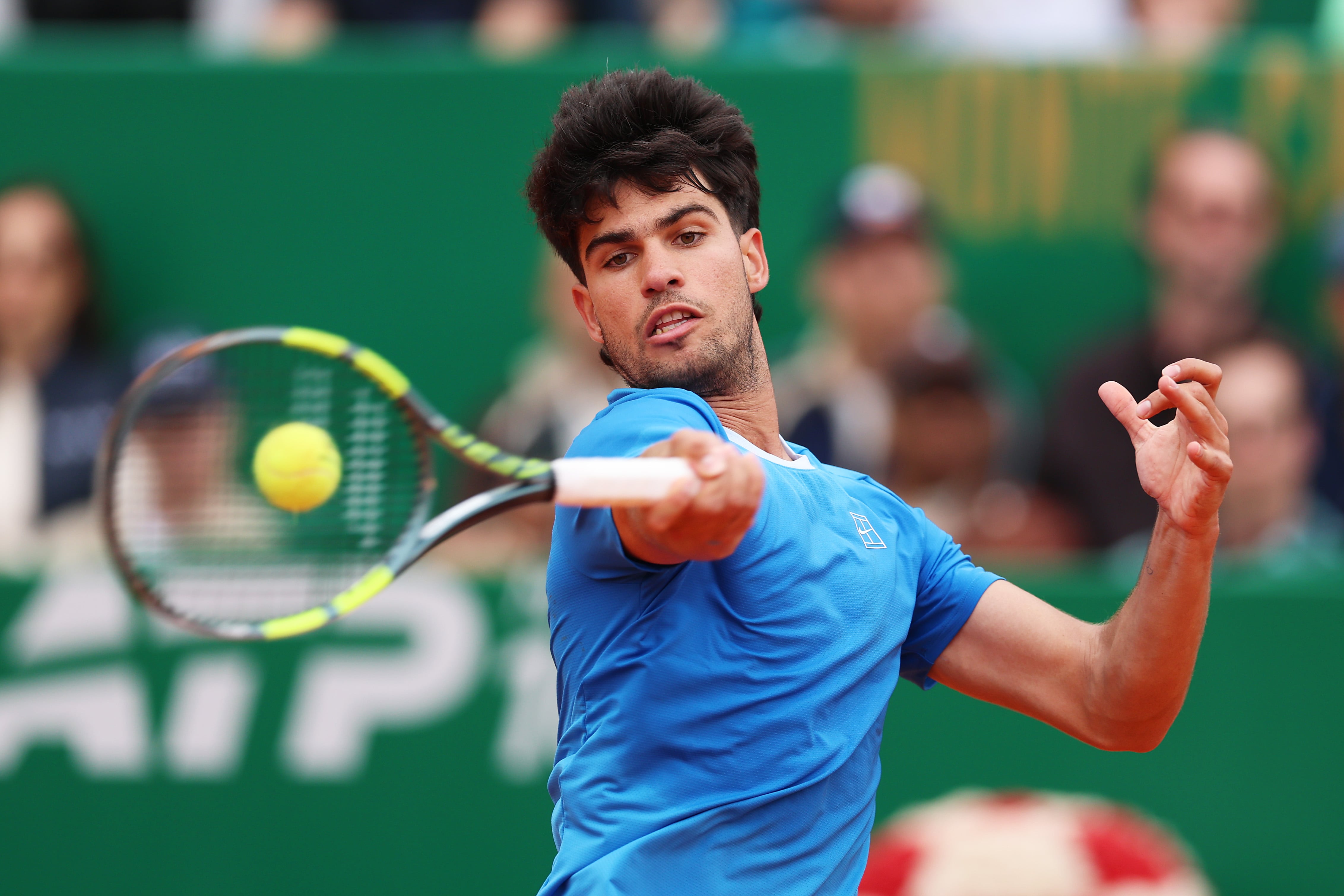 Carlos Alcaraz en el partido frente a Bublik