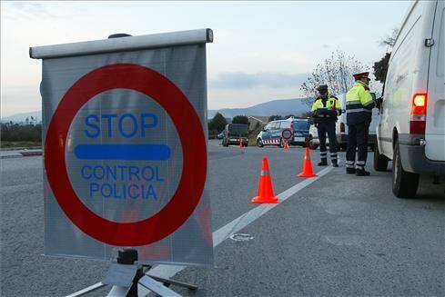 Un control dels Mossos per prevenir la delinqüència.