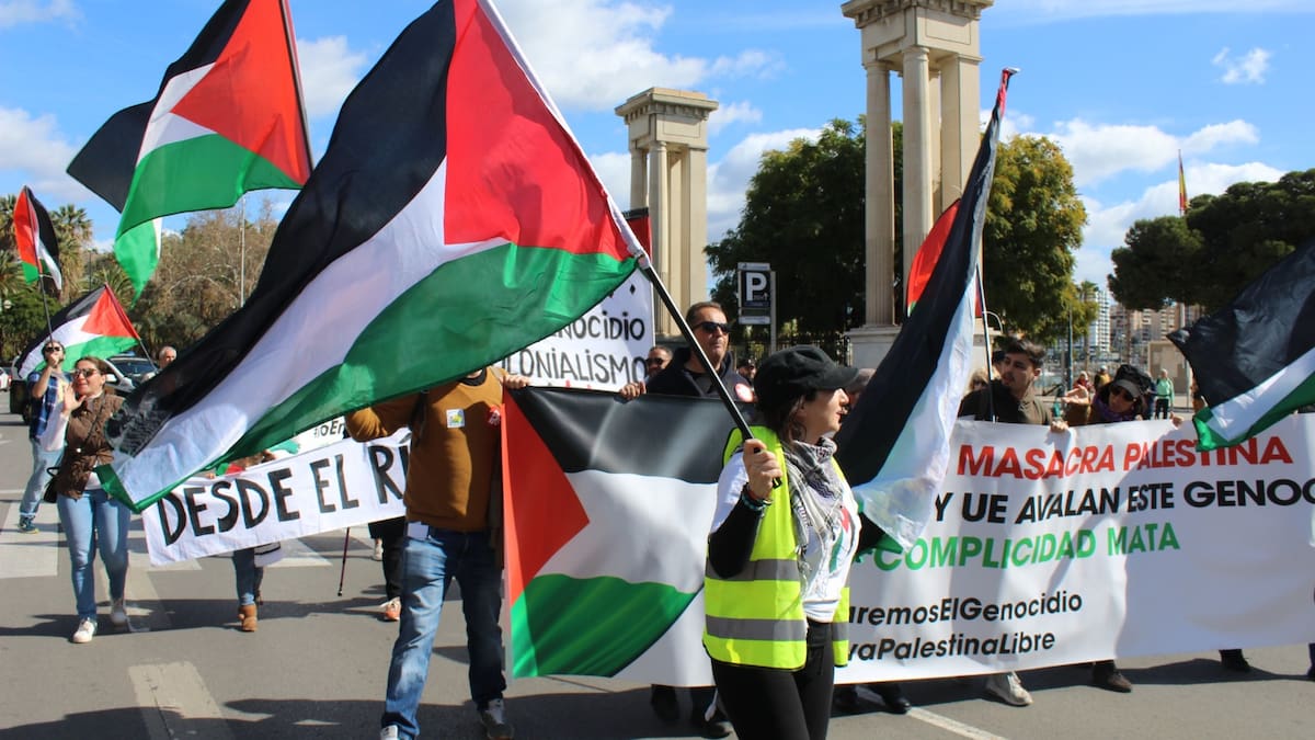 Manifestación en Málaga para exigir un alto el fuego en Gaza