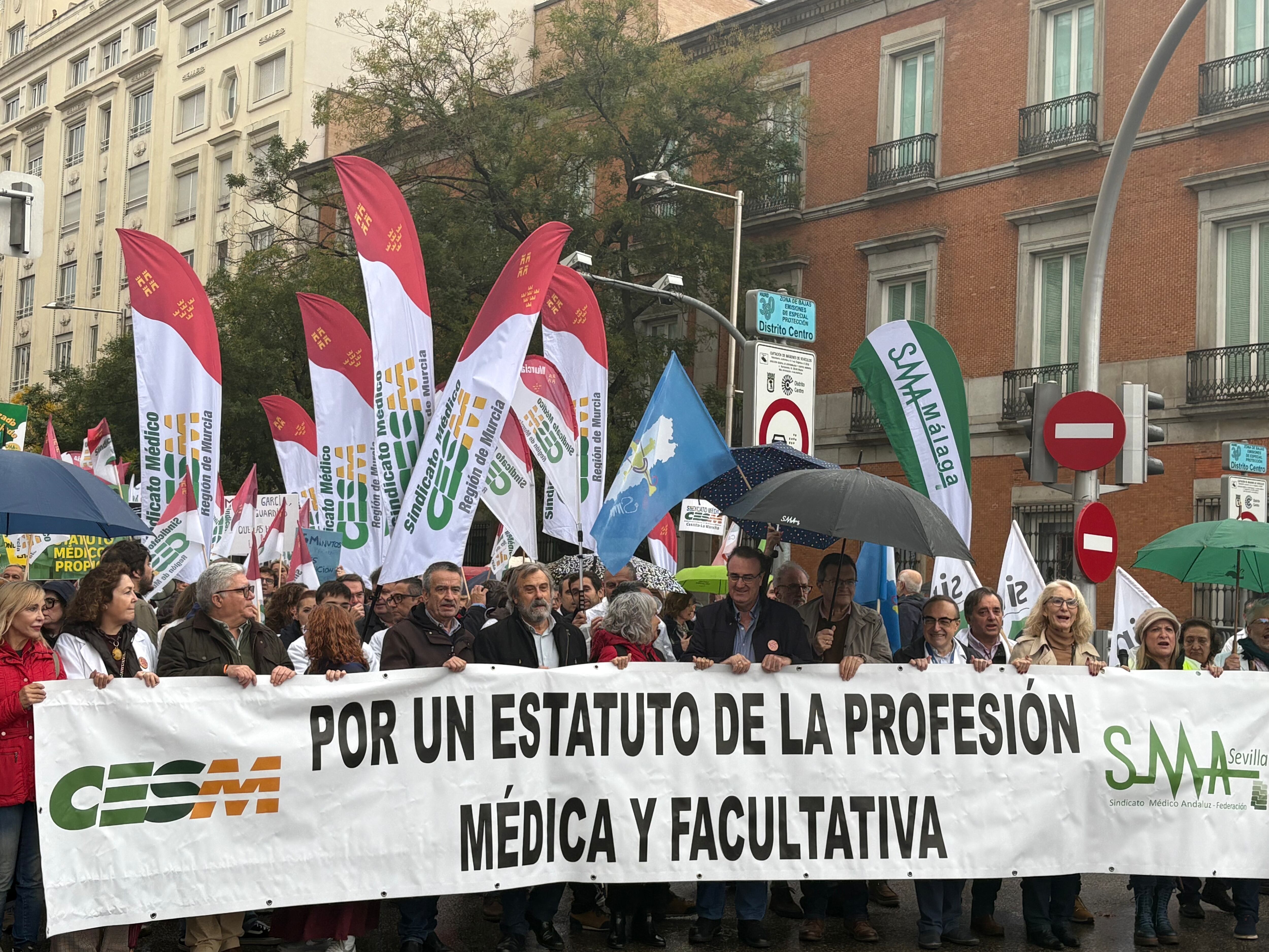Protesta de médicos en Madrid
