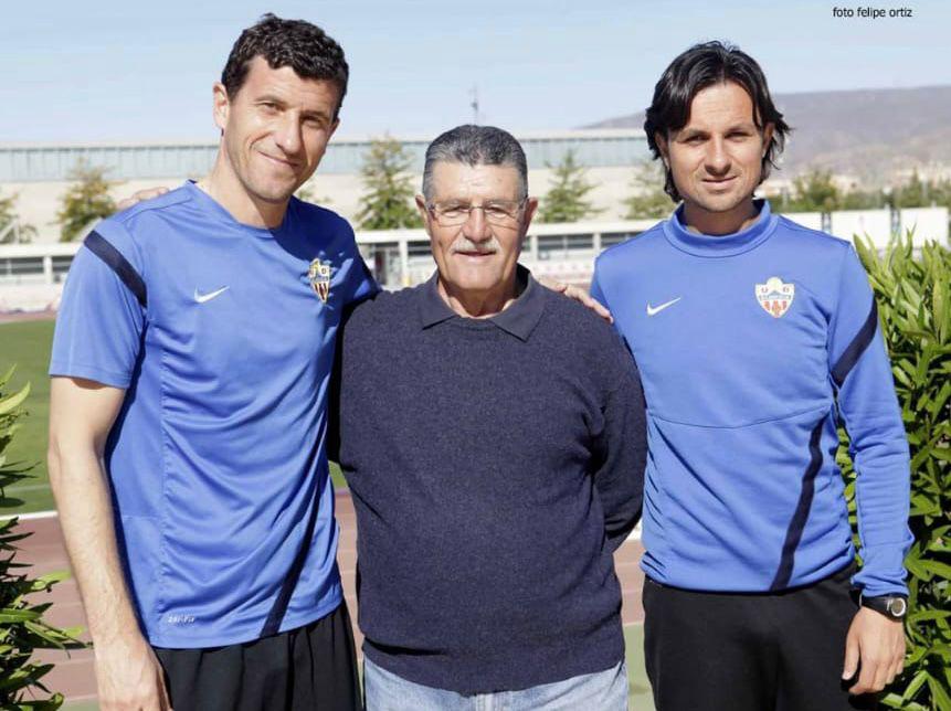 Luis Márquez con Javi Gracia e Ibán Andrés.