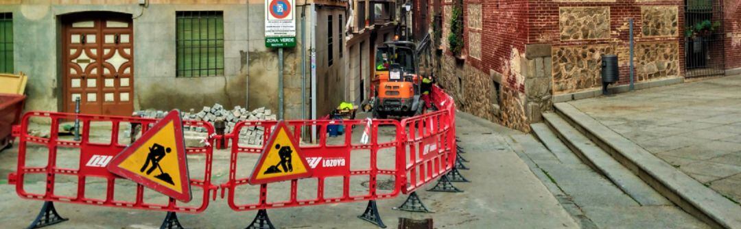 Calle de la Merced en obras 