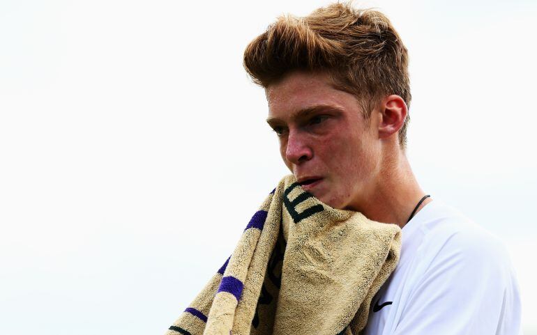 Andrey Rublev en la edición 2014 de Wimbledon Junior.