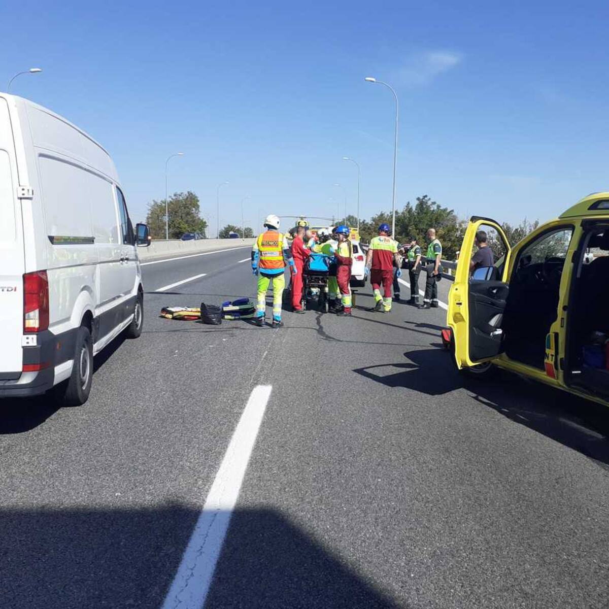 Herido grave un motorista accidentado en la A4 en Valdemoro