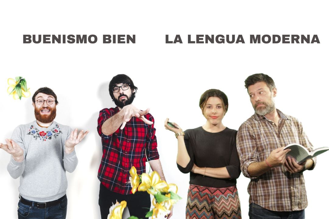 Manuel Burque y Quique Peinado presentadores de &#039;Buenismo bien&#039; y Valeria Ros y Quequé de &#039;La lengua moderna&#039;