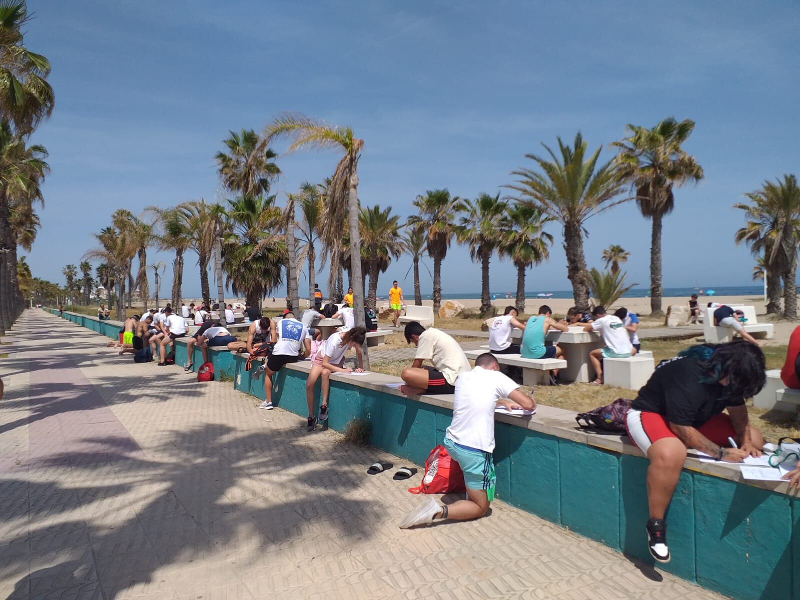 Aspirantes durante las pruebas en Burriana