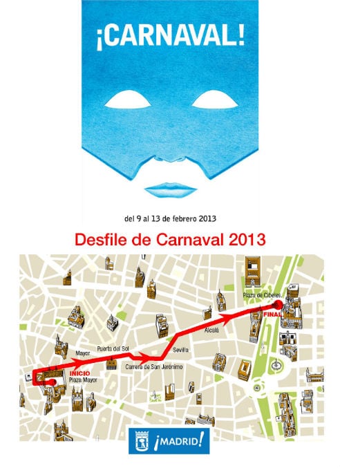 Plano del Ayuntamiento para los Carnavales 2013