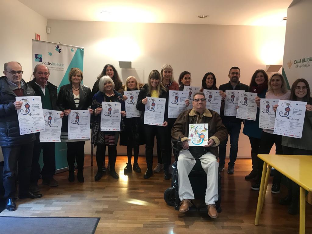 Representantes de CADIS en la presentación de los actos del Día Internacional de las Personas con Discapacidad