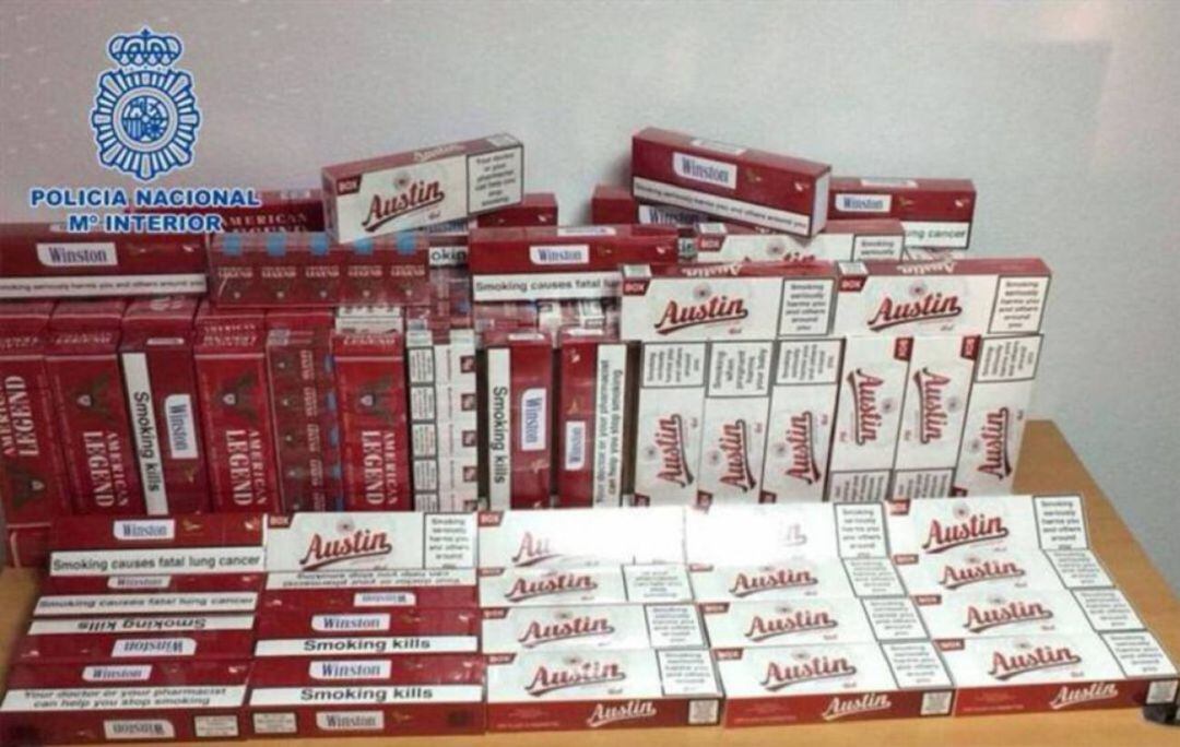 Imagen de tabaco ilegal decomisado por la Policía Nacional