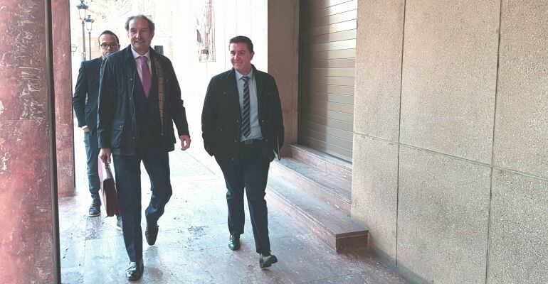 Santiago Cabañero llegando a declarar al TSJ
