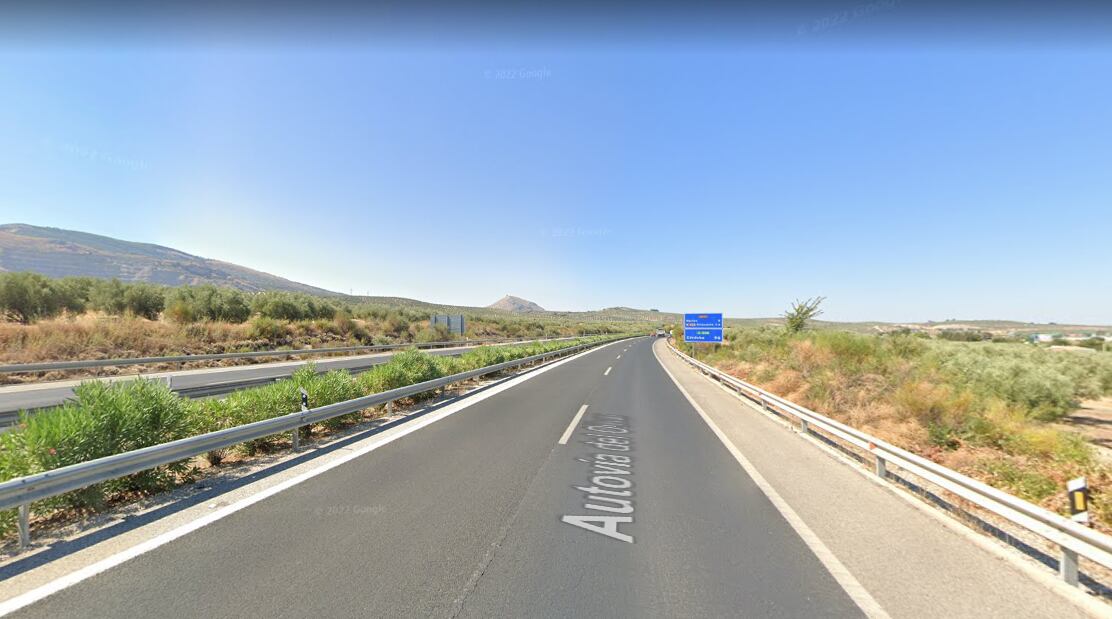 Tramo de la A-316 entre Torredelcampo y Torredonjimeno.