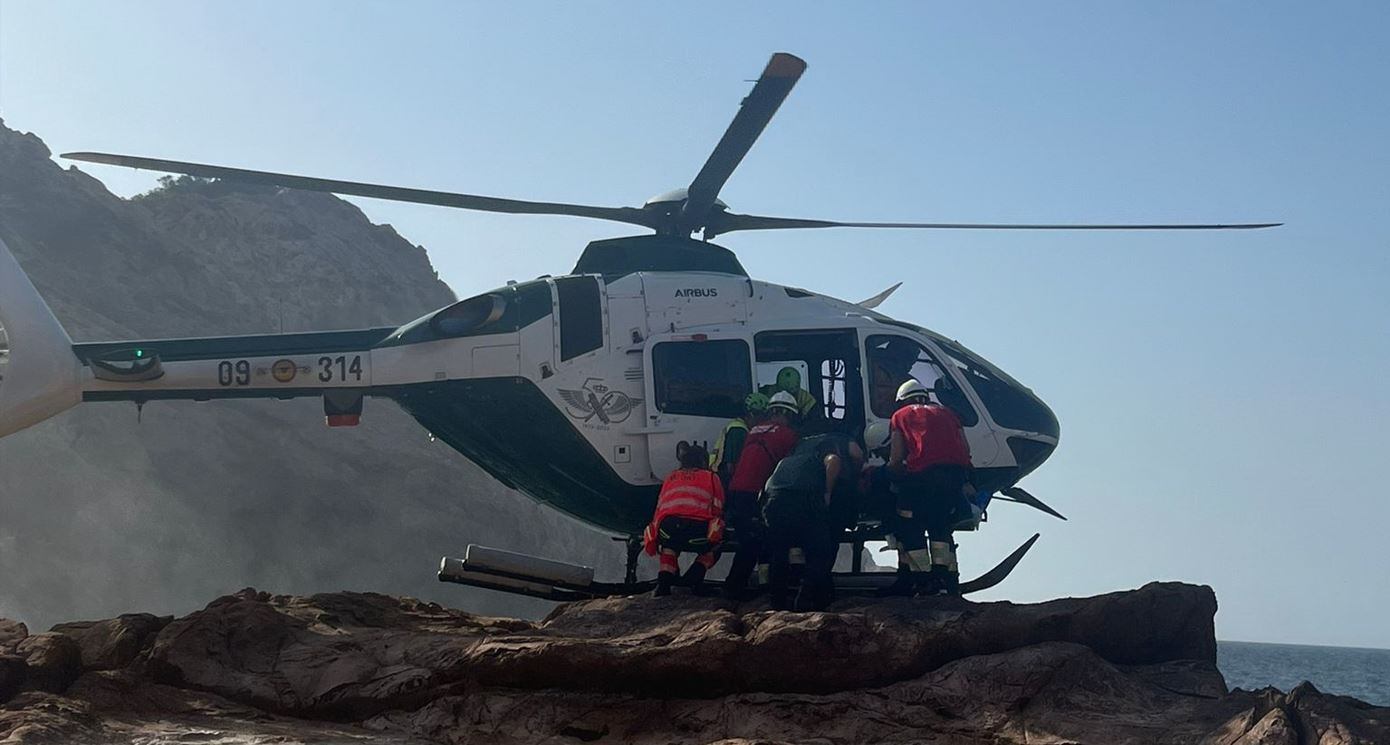 Moment del rescat amb l&#039;helicòpter