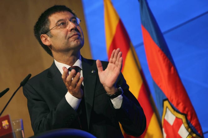 Bartomeu, durante la Asamblea de Compromisarios