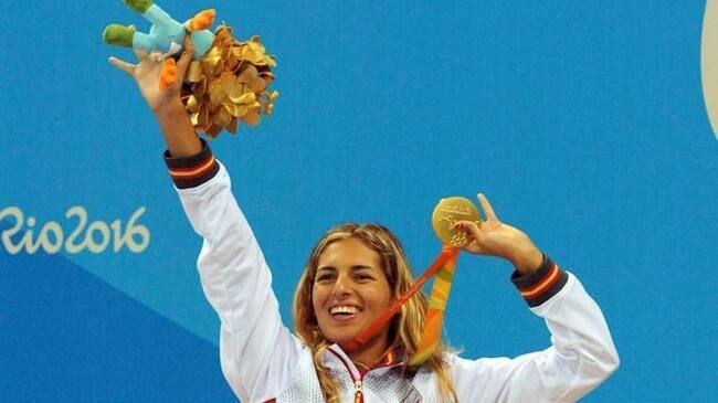 Michelle Alonso, con el oro en las paralimpiadas de Río 2016.