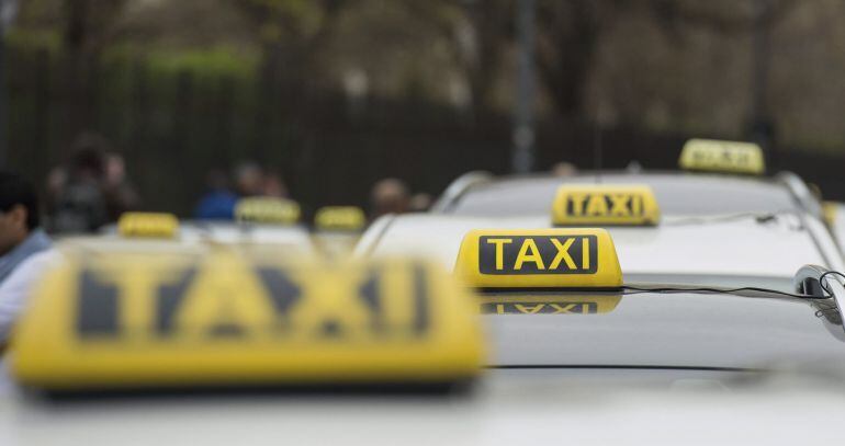 Una de las manifestaciones del taxi contra su nueva competencia. 